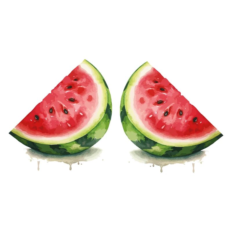 Aquarelle de pastèques
