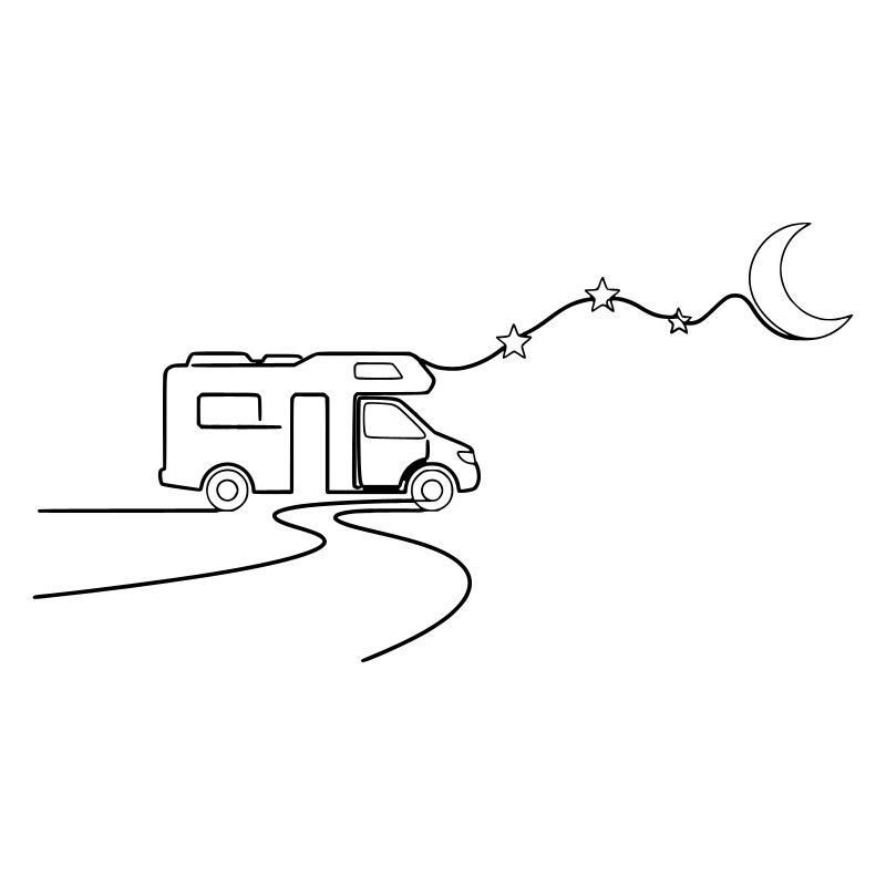 Étoiles de camping-car lune