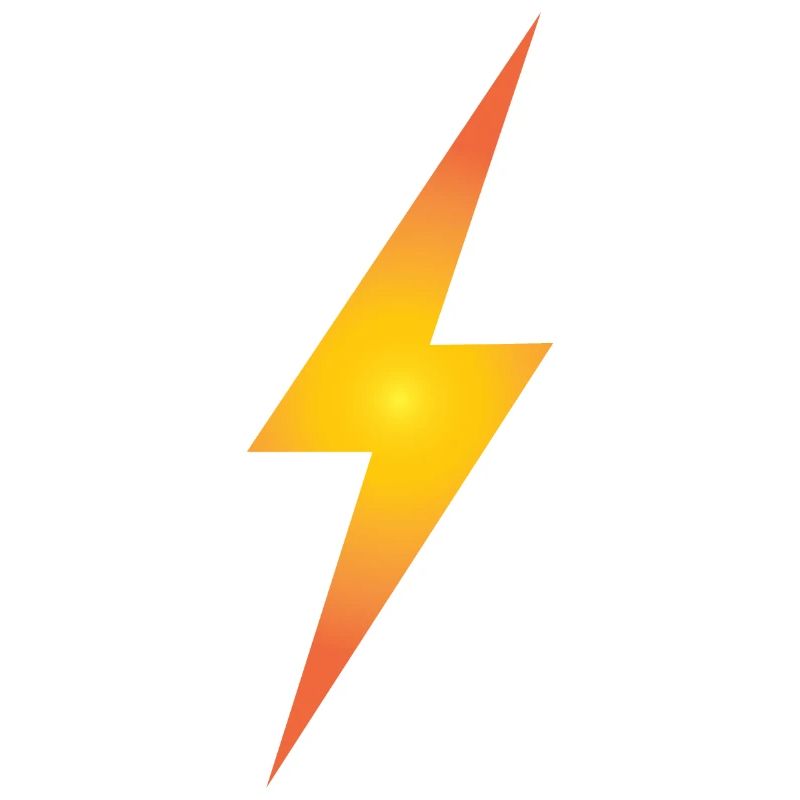 Yellow gradient lightning bolt