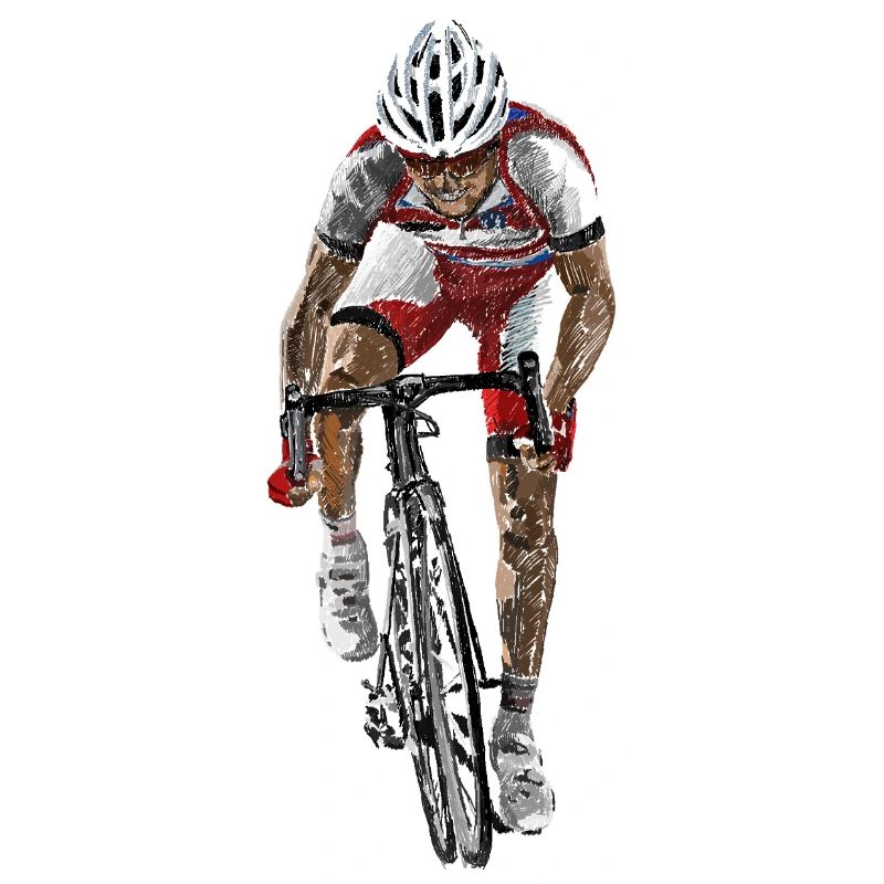 Rennradfahrer Sprint