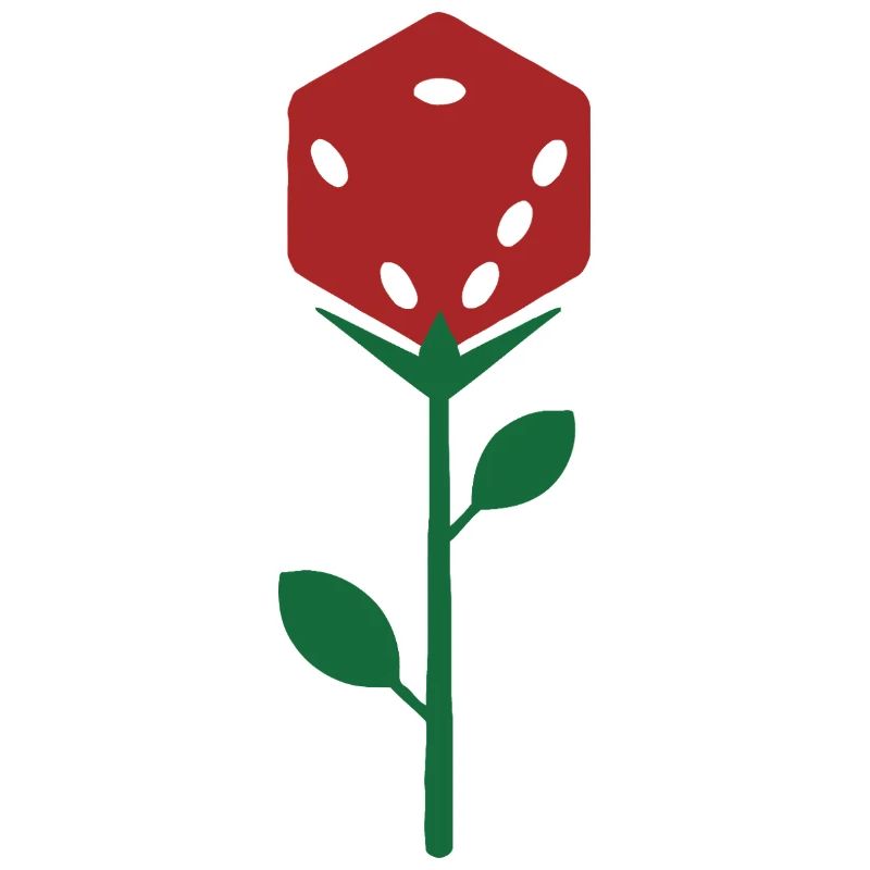 Dice Rose Bloom Botanische Illustration