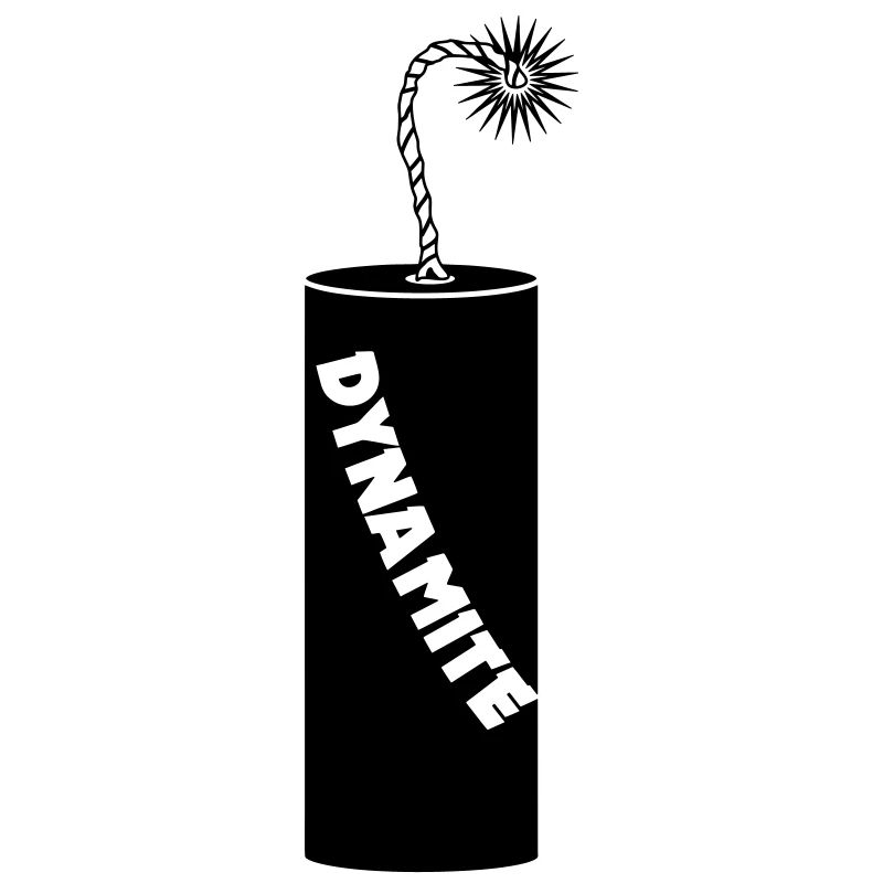 Tige de dynamite brûlante