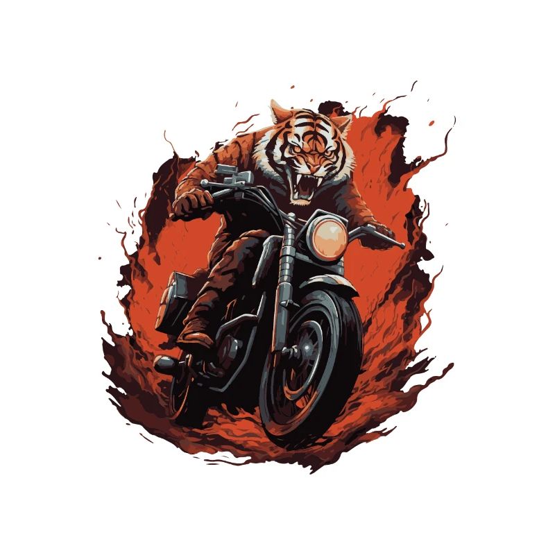 Tiger Motorcycle Biker Beast