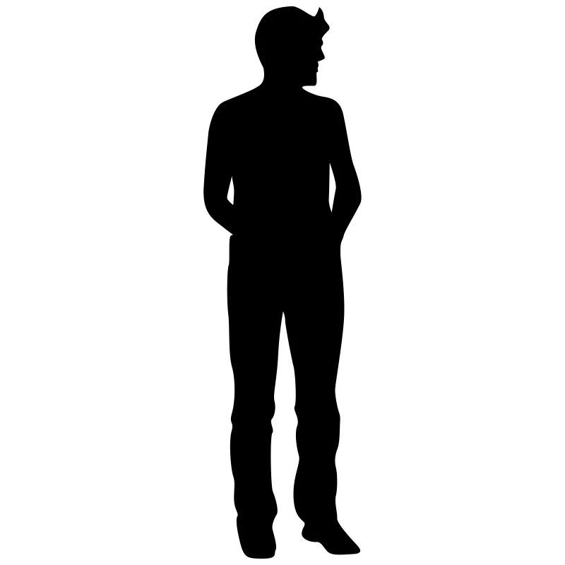 Mann Körper Silhouette Vektor-Design