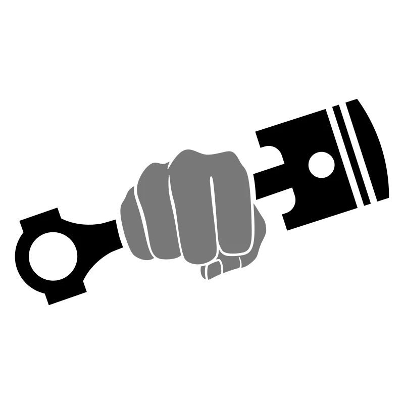 Fist holds engine piston