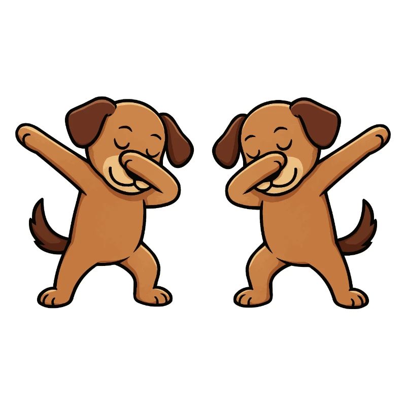 Bande dessinée de dabbing de chien