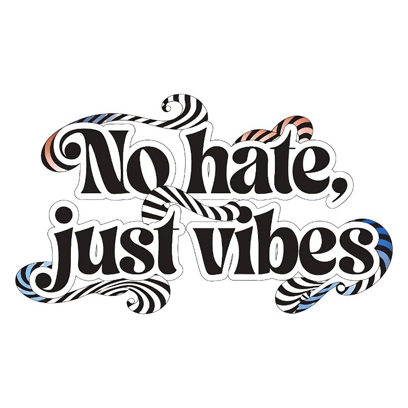 L’inscription « No hate, just vibes » dans un bauc