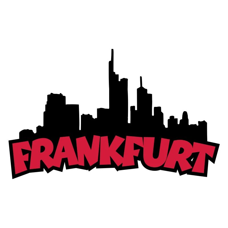 Francfort Skyline (Noir / Rouge)
