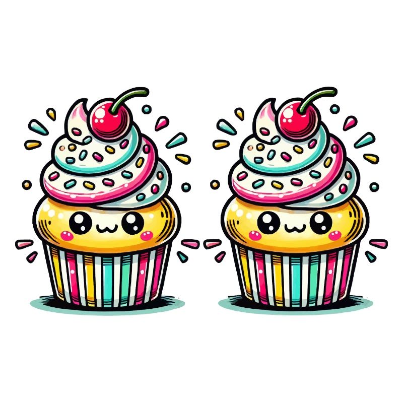 Bande dessinée de cupcakes