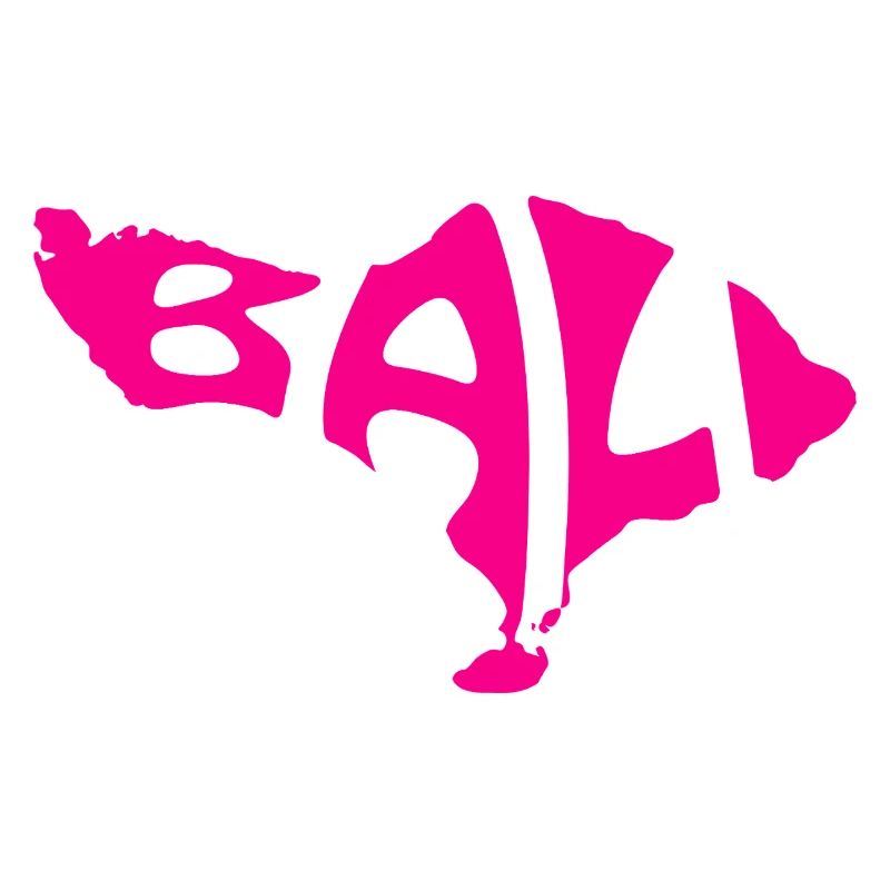 Bali Map Artistic Typography Design