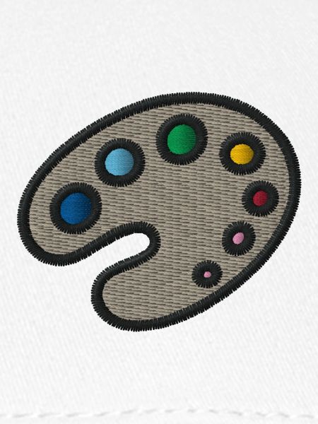 Farbpalette bestickt