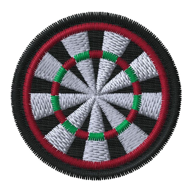 Cible de fléchettes brodée