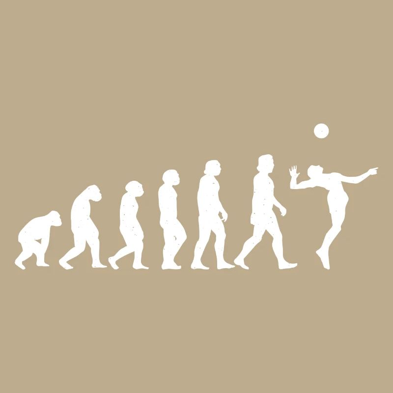 Volleyball Play Evolution Silhouettes