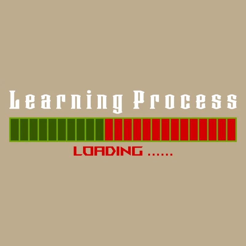 Learning Process Loading black shirt