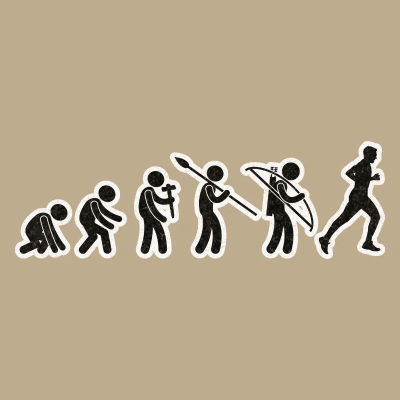 Evolution Running Black Grunge