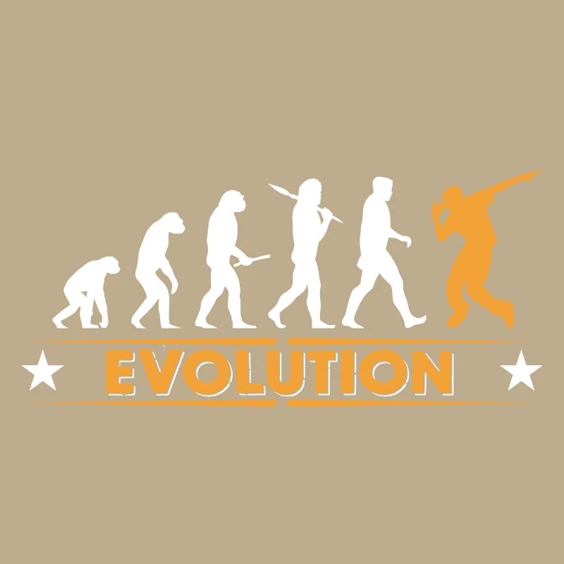 Hip hop break dance evolution - orange/blanc