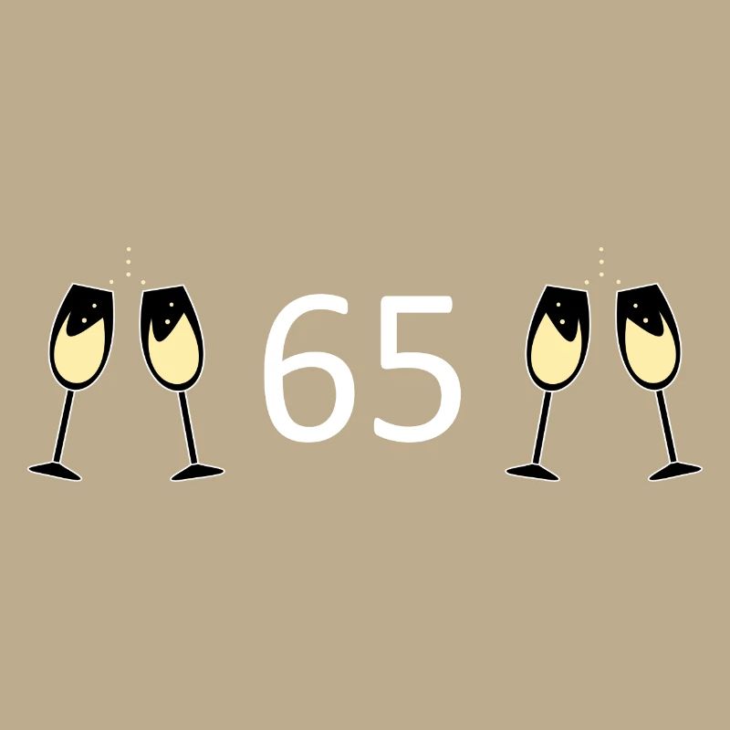 65e anniversaire 65 ans 65 Numéro 65 Noir