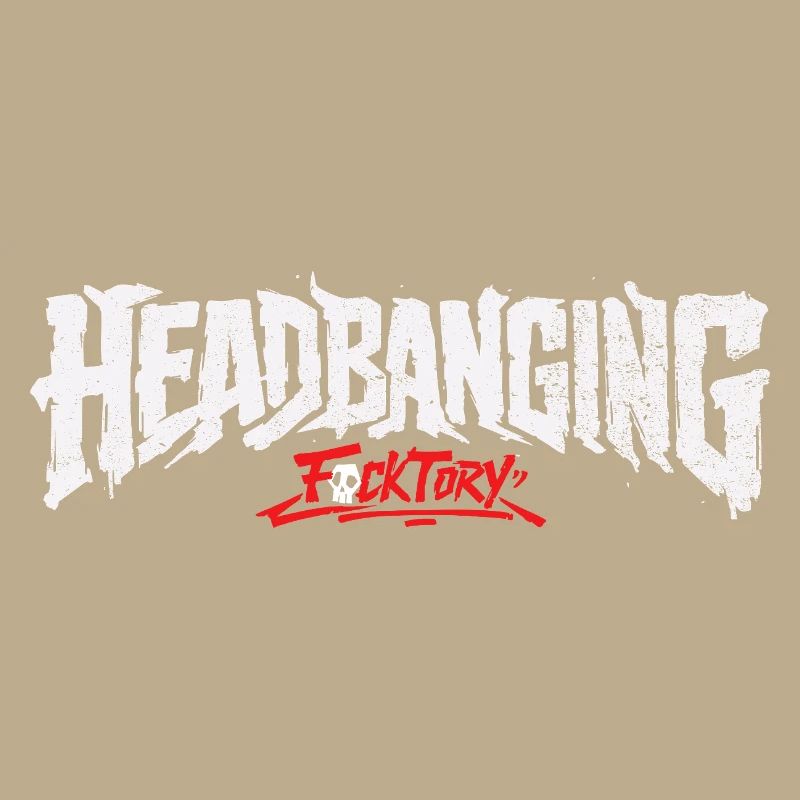 Headbanging logo white