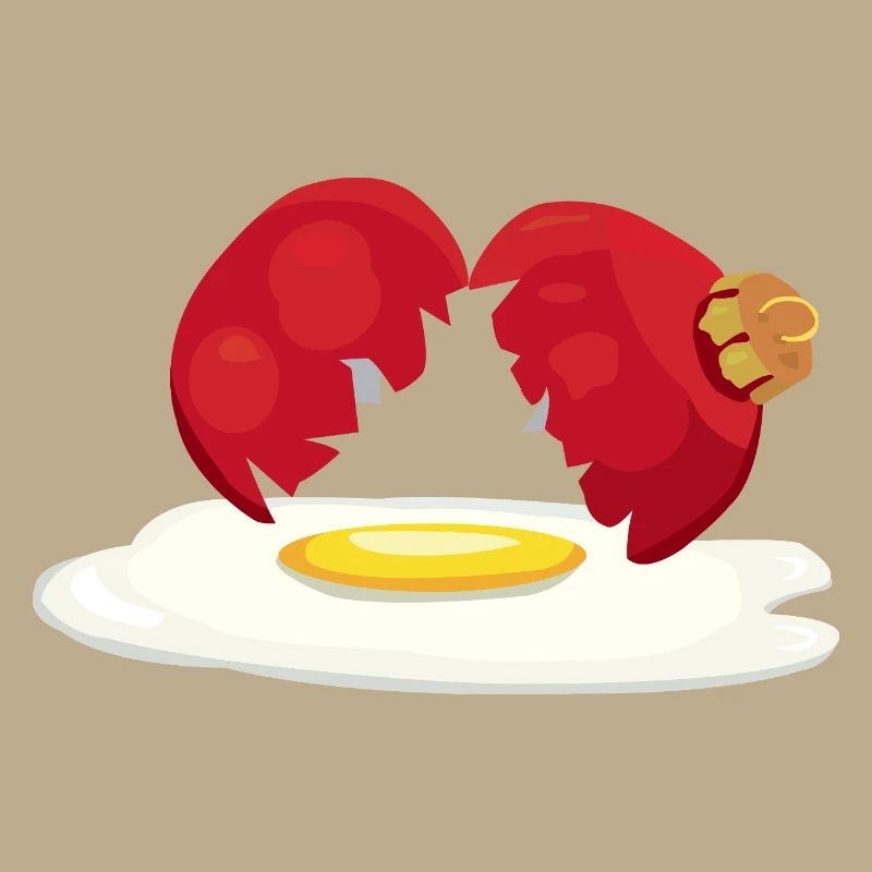 Weihnachtskugel zerbrochenes Ei