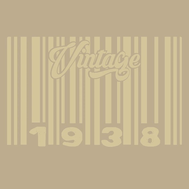 Vintage 1938 Barcode 1938: Year 2025.