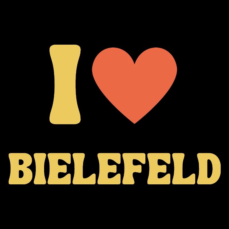 Bielefeld Retro I Love Design Geschenkidee Herz