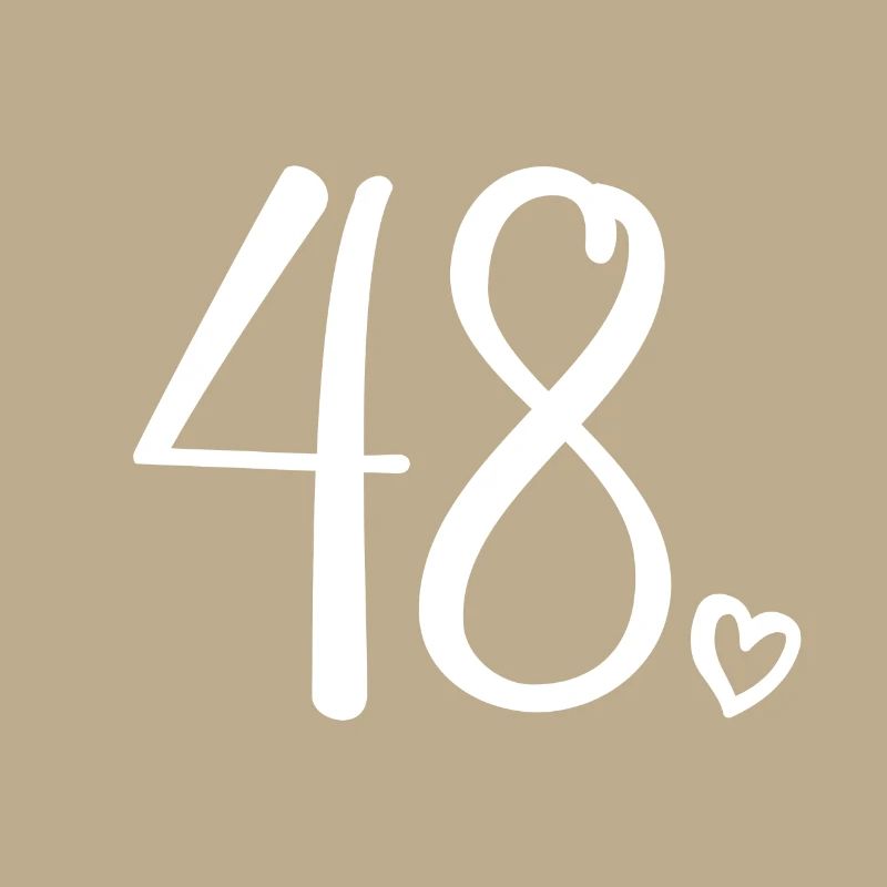 Cute Number 48, 48 Years Old, 48th Birthday Gift