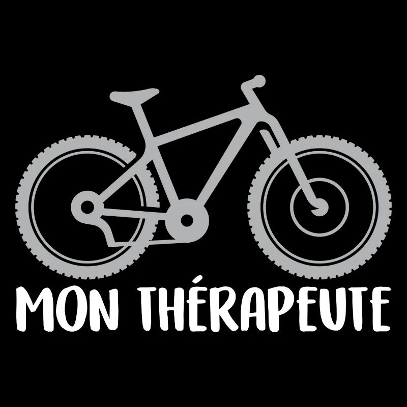 Mon vélo est mon thérapeute. Graphisme cycliste