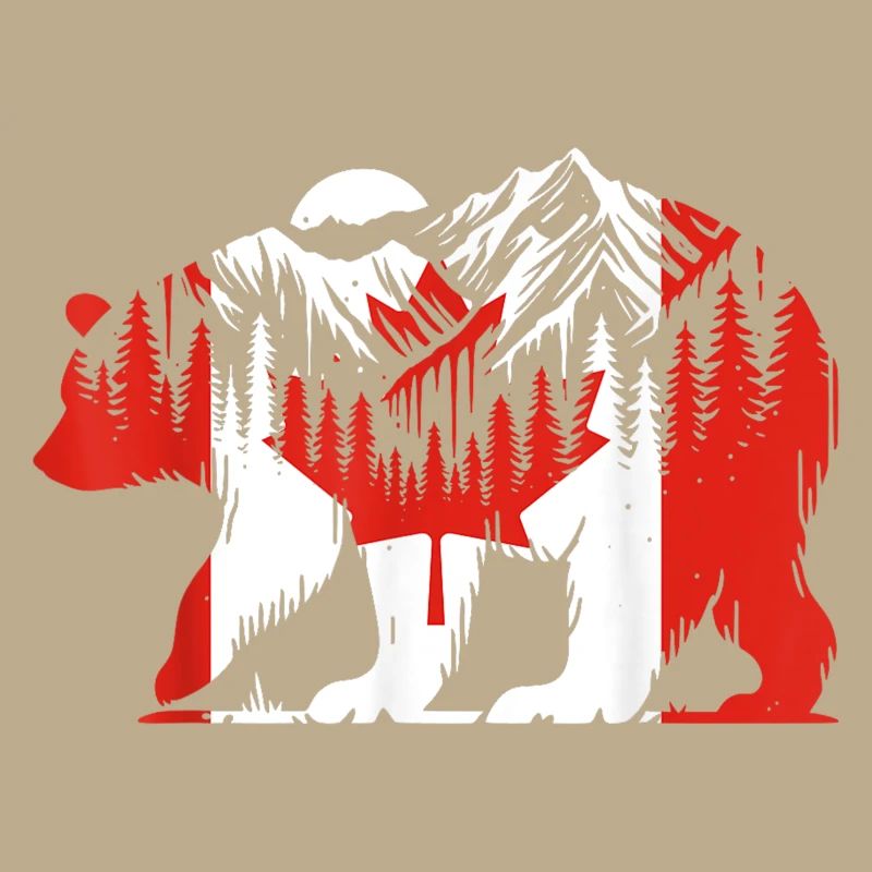 Eisbär Kanadische Flagge Maple Leaf Canada Day
