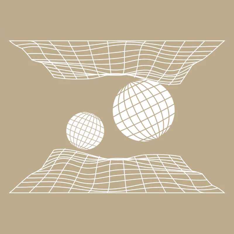 Futuristic Grid Space Spheres Design
