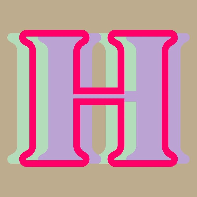 Mehrfarbiger Buchstabe h