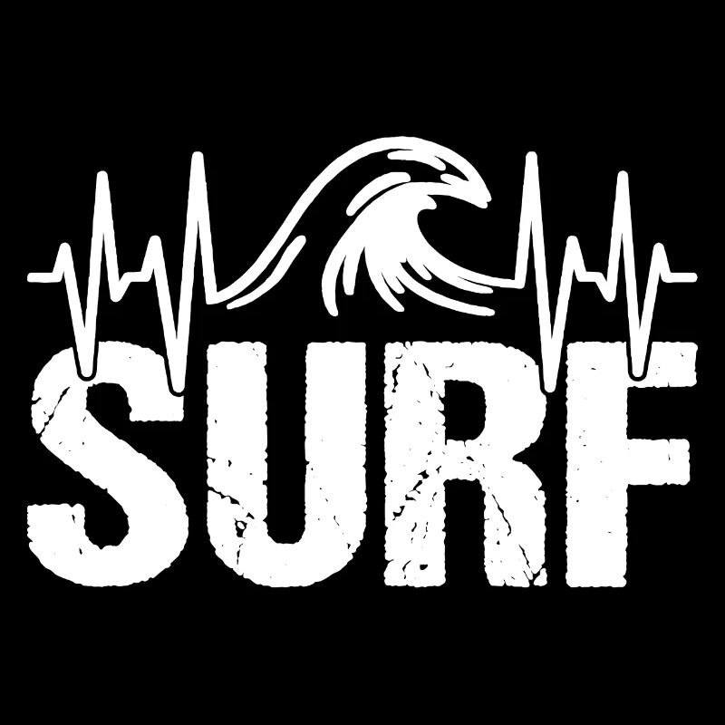 Surfer Heartbeat Wave Surfing