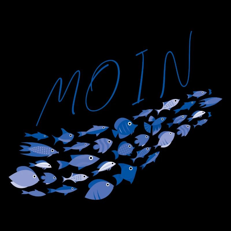 Moin mit Fischschwarm