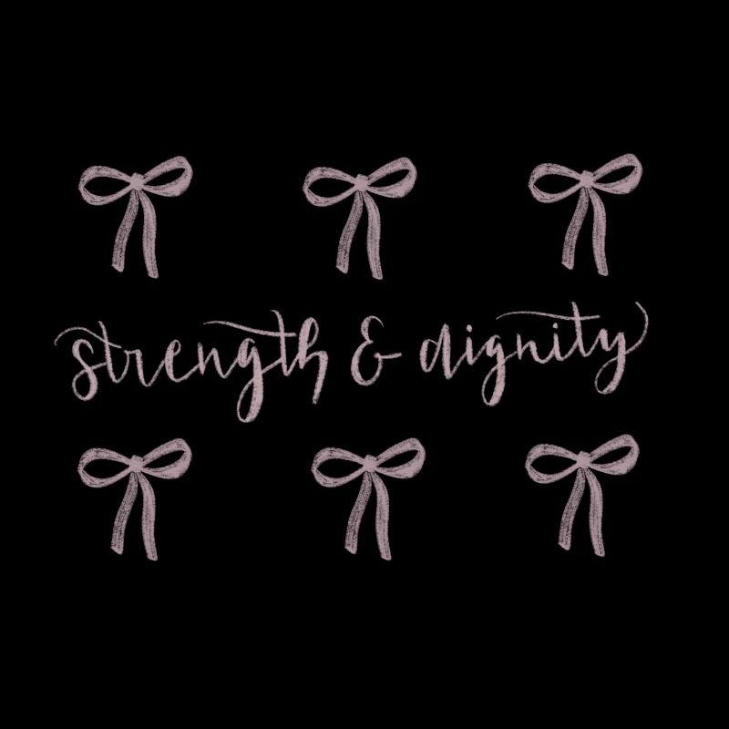 Strength & Dignity Bow design - Proverbs 31:25
