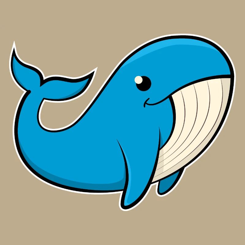 Image joyeuse d’une baleine bleue