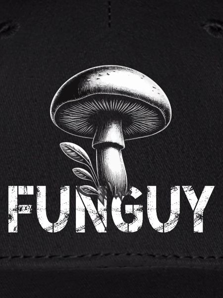 Mushroom Design mit Schriftzug
