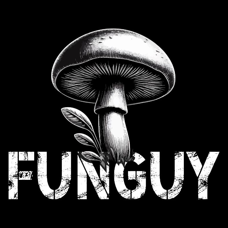 Mushroom Design mit Schriftzug