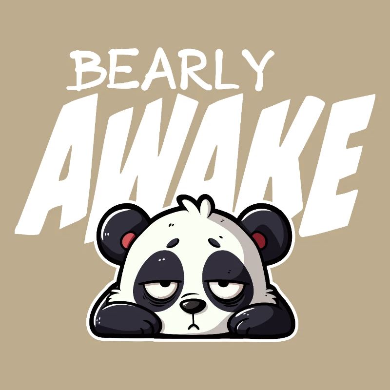 Sleeping Panda Barely Awake