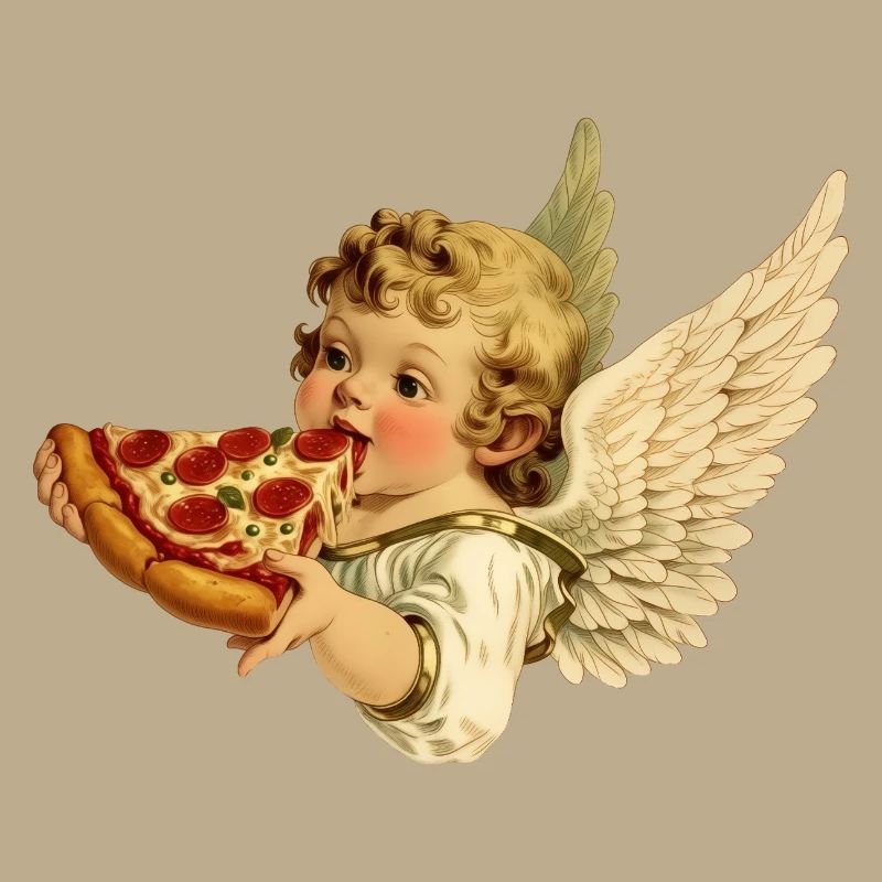 Pizza Cherub – Engelchen mit Pepperoni