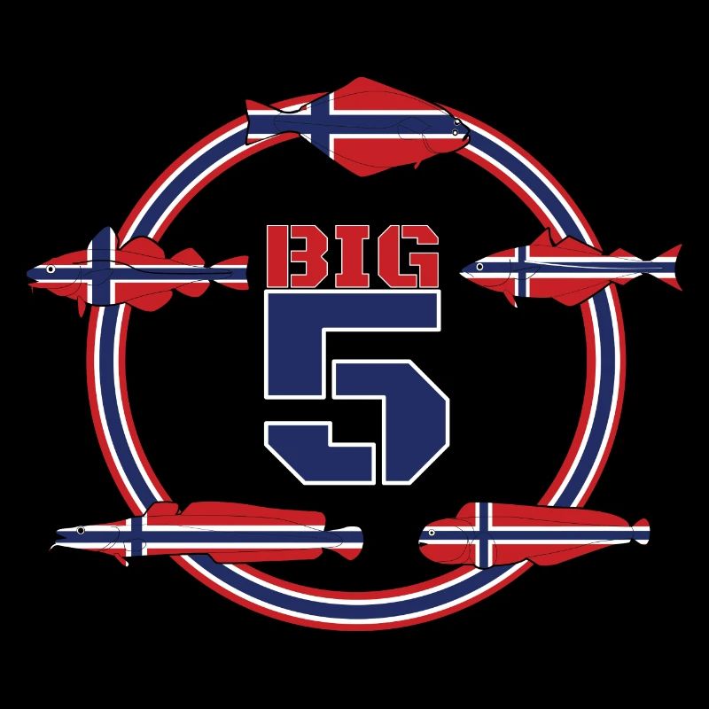 Norwegian Big 5 I Angeln Geschenk Dorsch Heilbutt