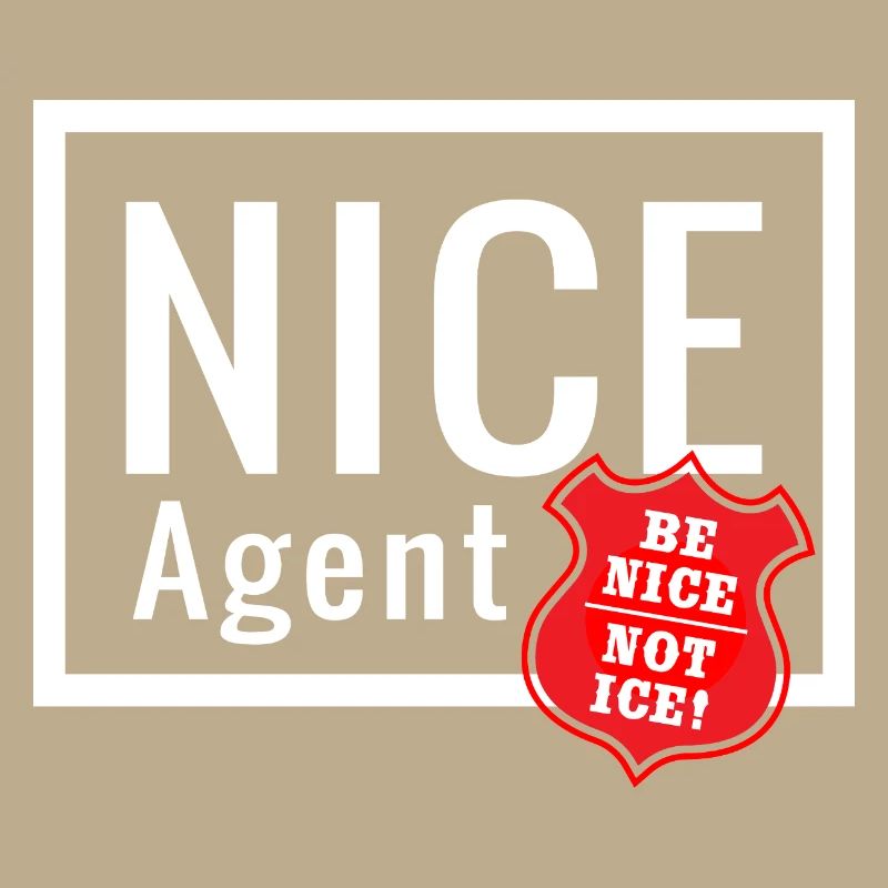 NICE Agent Logo mit Statement Be Nice Badge