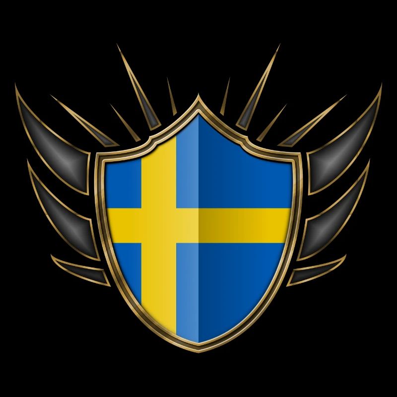 Suède Drapeau Gold Crest 014