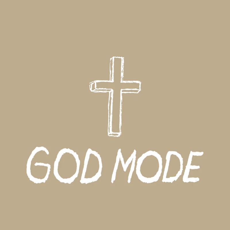 Citation de Dieu Mode avec Croix chrétienne