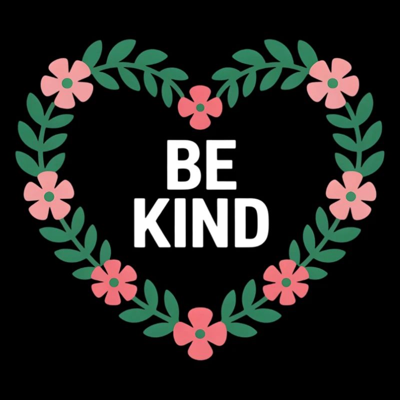 Be Kind Blütenherz Motiv