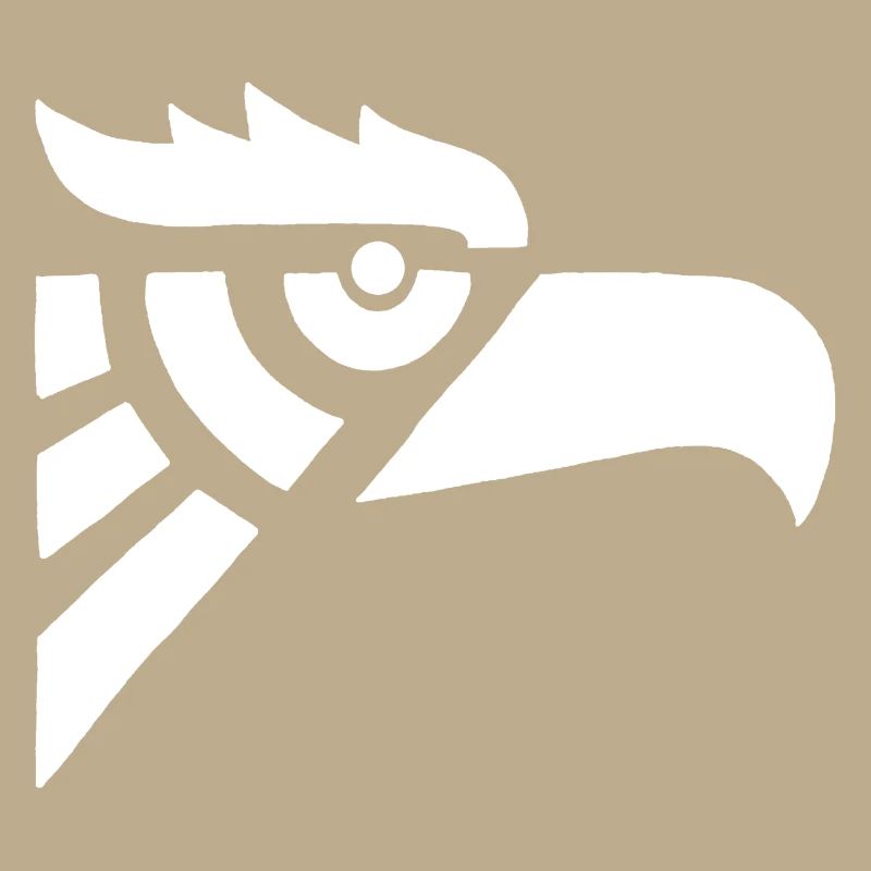 Aztec white eagle head