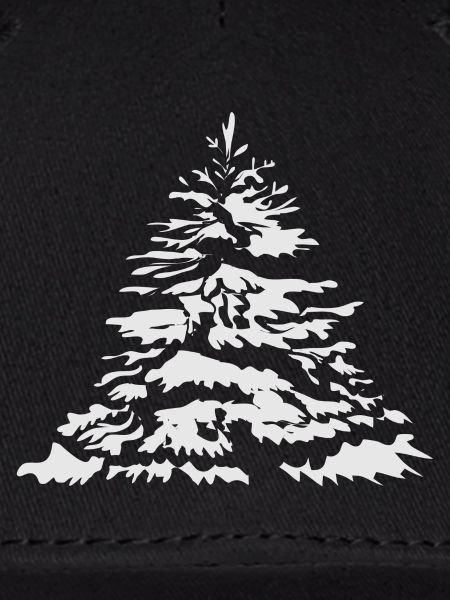 schneebedeckter Christbaum oder Tannenbaum