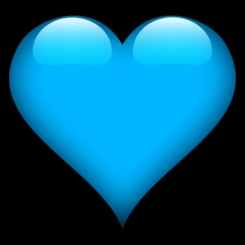 Blaues Gloss-Herz Design