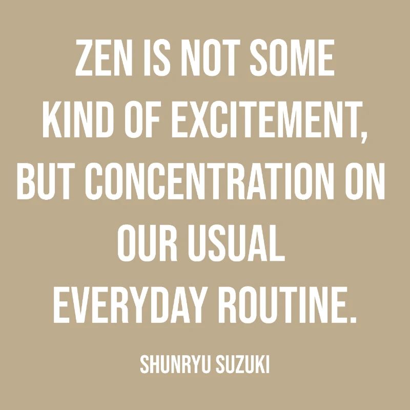 Typographie Zen Focus : Routine quotidienne