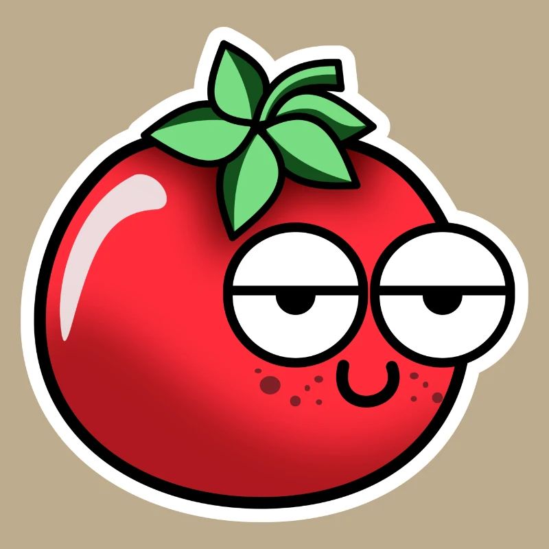Tomate mit Gesicht