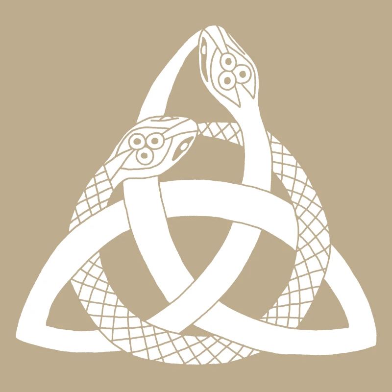White snakes and Celtic symbol