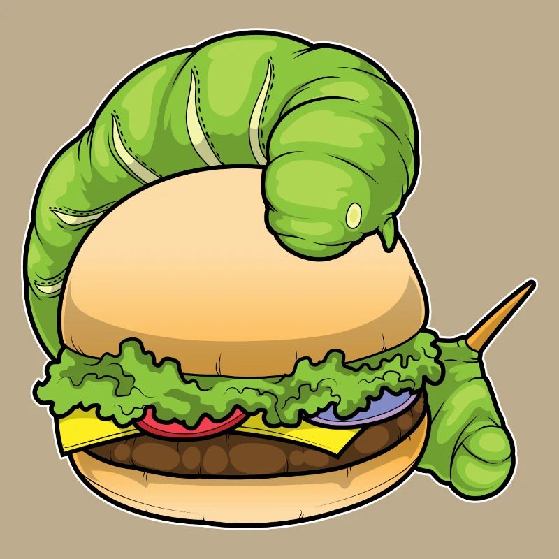 Burger à la chenille